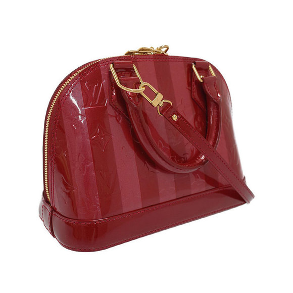 Louis Vuitton Vernis Red Alma Monogram Rayeur 2WAY Bag - Picture 1 of 9